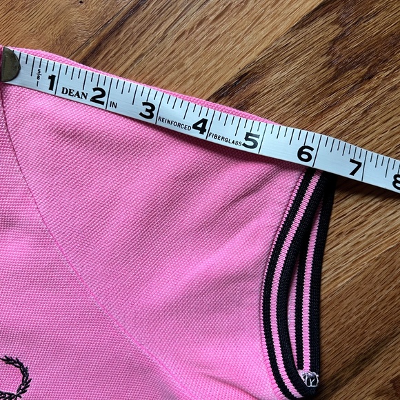 Vintage Fred Perry hot pink/burgundy100% cotton s/s polo shirt women’s 4 XS-S - Picture 13 of 14